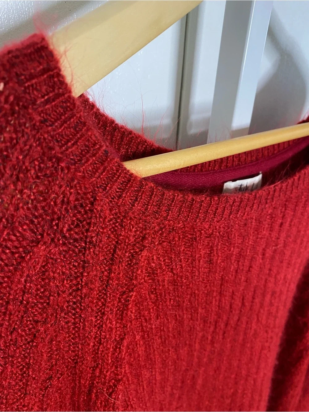 Style & Co. l Red Cozy Ribbed Knit Detail Round-Neck Long-Sleeve Sweater Sz 3X - Picture 4 of 12